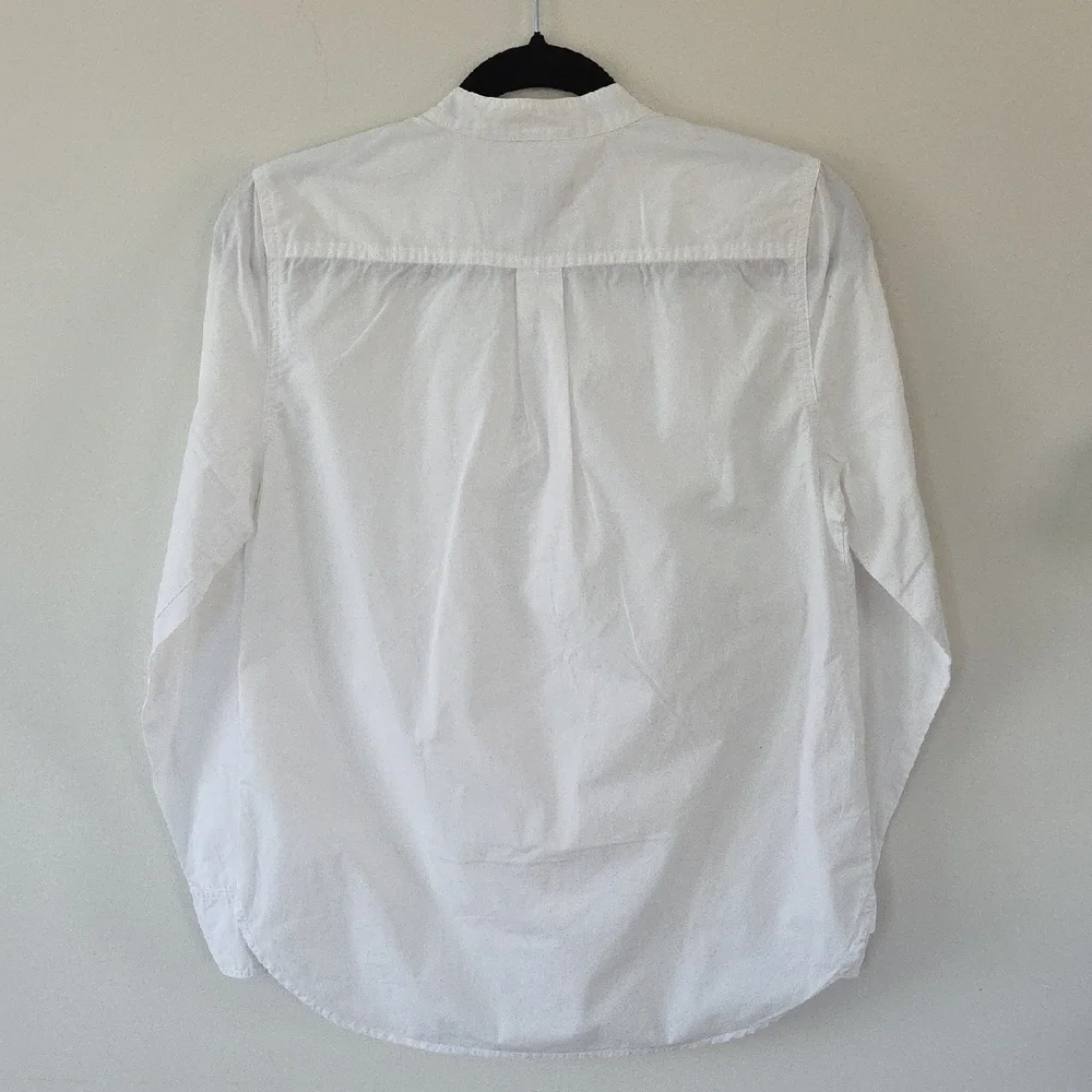 J. Crew White Button Down Shirt with Ruffles - Picture 6 of 6